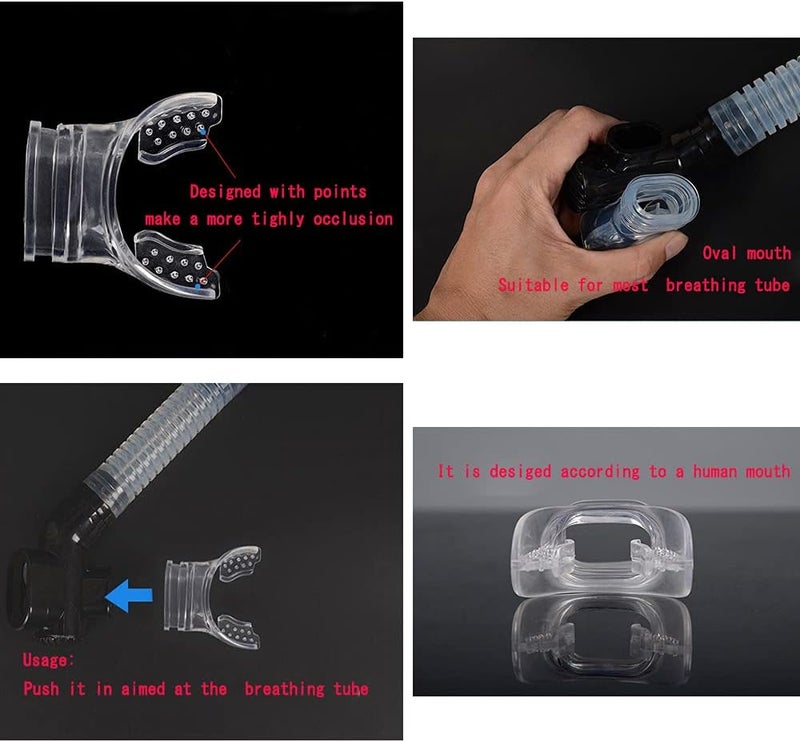 Mollytek 6 PCS Scuba Diving Regulator Mouthpiece Transparent Silicone Snorkel Mouthpiece Soft Comfortable Spare Replacement Fits Most Standard Regulators Scuba Diving Accessories - Image 4
